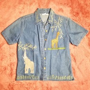Carolina Colours Safari Button Up Vintage Shirt